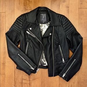 Guess Black Faux Leather Jacket